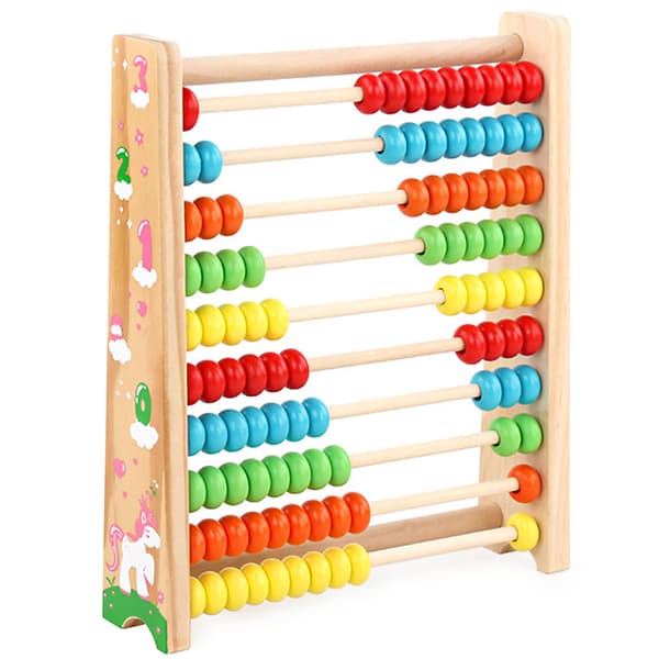 Træ Abacus Legetøj til Børn, Pædagogisk Matematik- og Talspil, Læringslegetøj til Babyer