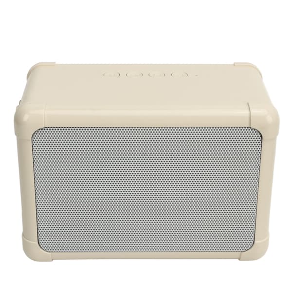 Mini-karaokelaite langattomalla mikrofonilla, äänitehosteilla, LED-valoilla, pitkällä akunkestolla, beige