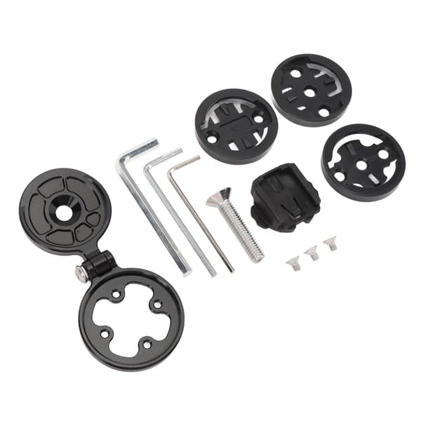 Aerodynamisk Cykelcomputerholder med 4 Adaptere til Wahoo Elemnt Edge, Lavet af Aluminiumslegering