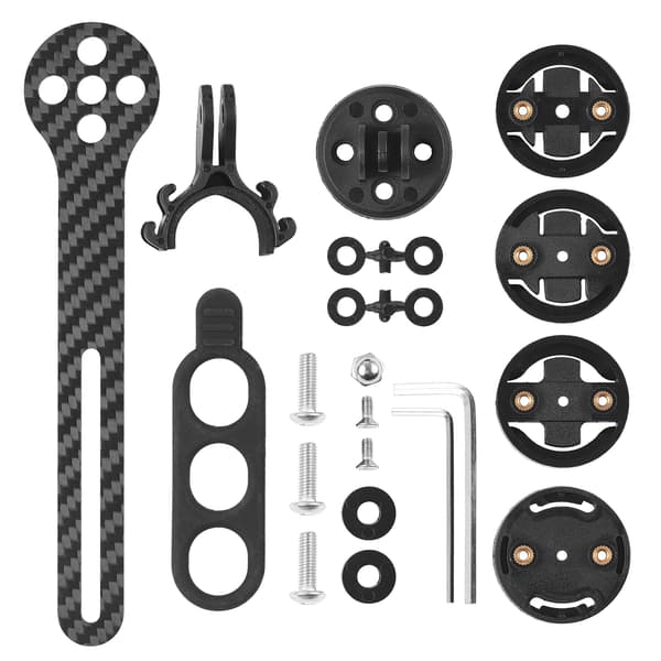 Justerbar kulfiber cykelcomputerholder til forreste styr
