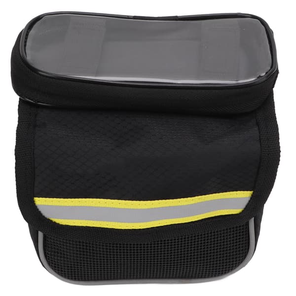 Cykelramsväska, 600D Nylon, TPU, Reflexremsor, Dubbel Dragkedja, Slagtålig, Gul