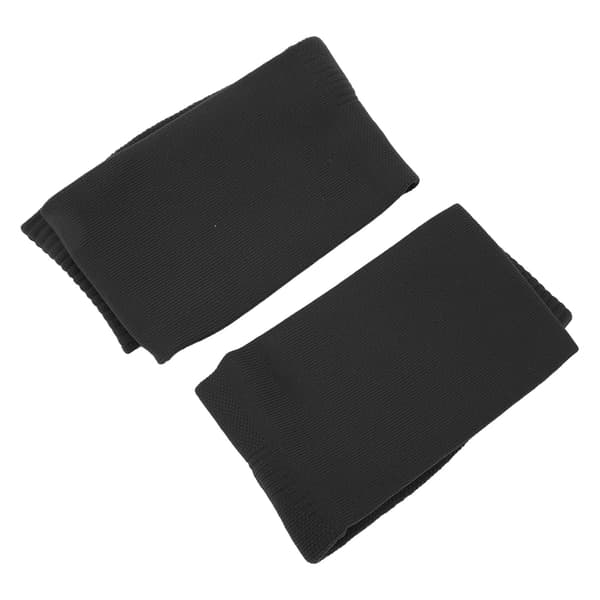 Lange kompressionsærmer til ben, fodbold, cykling, polyester, unisex, sort