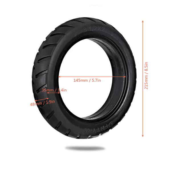 8,5 tums massivt mjukt däck för Xiaomi Mijia M365 Scooter - Fram/Bak
