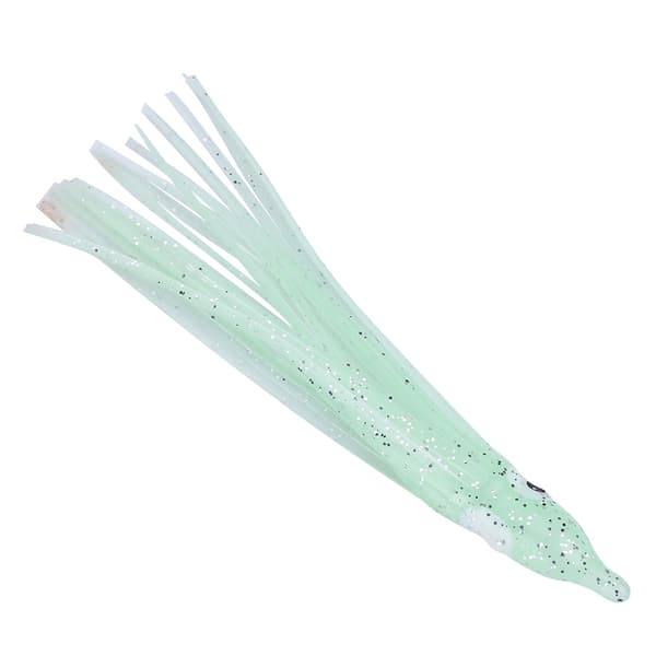 10 stk. fiskesluk blekksprutform Mini lysende gummi realistisk svømmebevegelse 9 cm