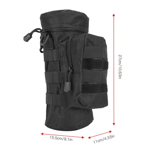 Bärbar utomhus Molle vattenflaskväska, slitstark nylon, för camping och vandring