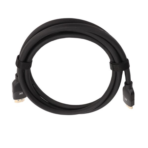 HDMI 2.1 Videokabel 2m Svart PVC Stöder 8K 4K för TV-skärm Konsol PC Bärbar dator