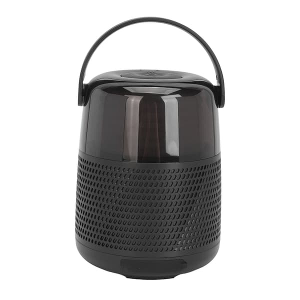 Mini Bluetooth 5.0 Karaokemaskin med Trådlös Mikrofon, LED-lampor, 3D Surroundljud, Svart