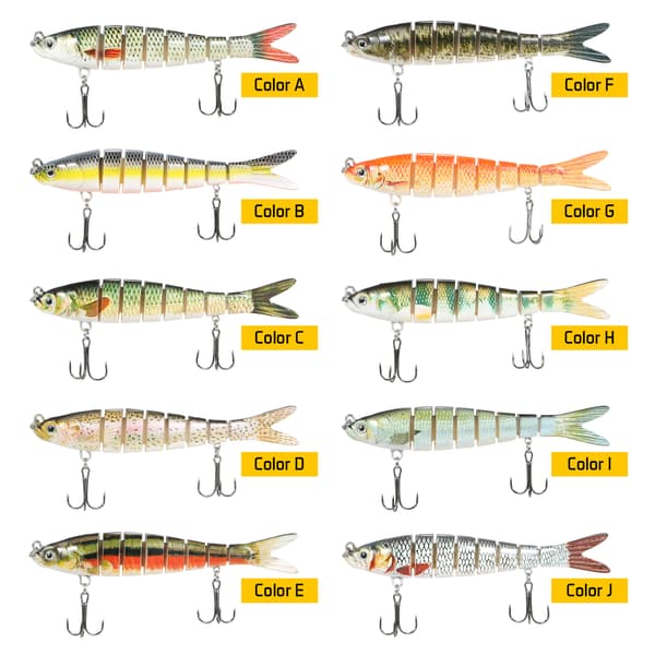 TARUOR 140mm 8-segment Minnow kunstig agn Swimbait med diskantkroge