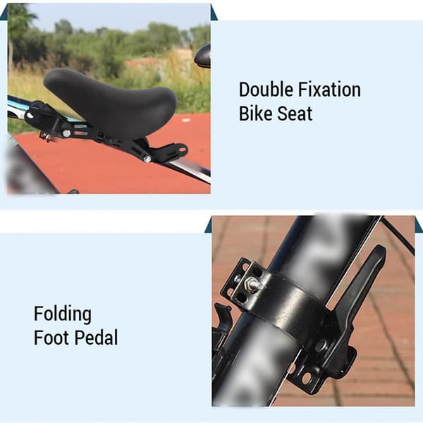 Børnecykelstol med styr og pedaler