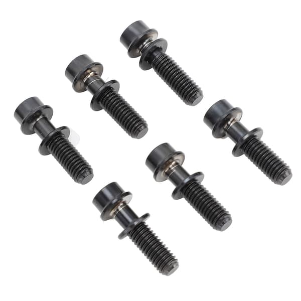 6 stk. cykelskruer titaniumlegering styr frempind M5x18mm sort MTB tilbehør