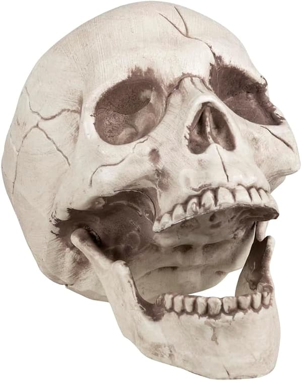 Dekorativt dödskalle-underkäksben för Halloween-dekorationer