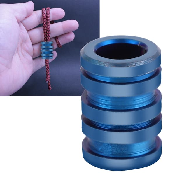 Stor blå TC4 titaniumlegering knivvedhæng til udendørs lanyard med perle paracord