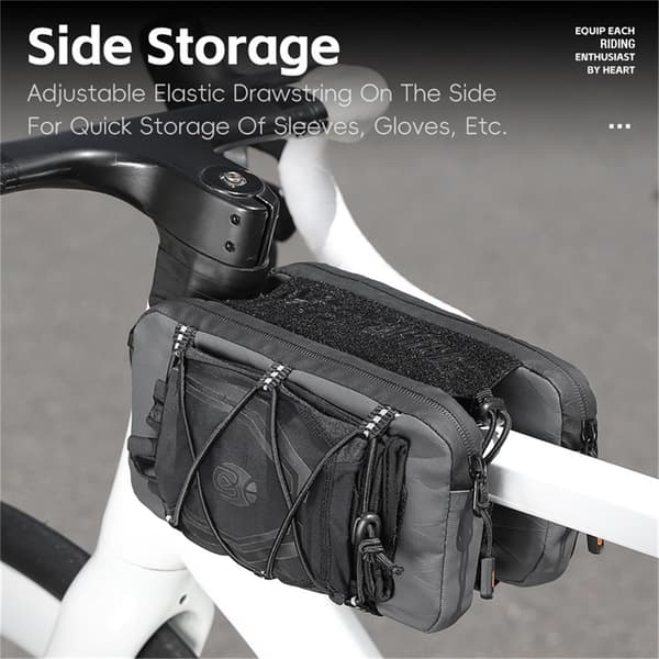 Cykelrammetaske Toprør 1L Polyester Quick Release til Mountain- og Landevejscykler