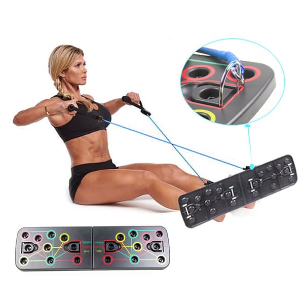 Unisex Push-Up Rack med Pull-Up Rep, Träningsbräda, Gym, Hem, Styrketräningsutrustning