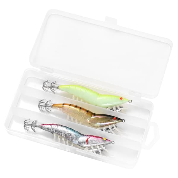 EGI Lysande Räkagn 115mm/20g för Bläckfiskfiske (3-pack)