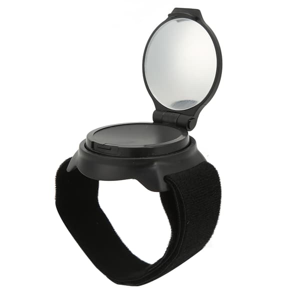 Cykelbakspejl med nylonhåndledsrem, konkavt design, sort, 5 cm diameter, til motorcykler