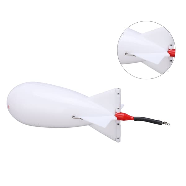 Karp Feeder Stor Bombe Flyder Agn Holder Fiskeredskab - Hvid