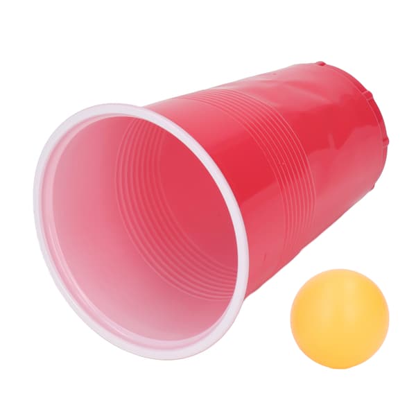 Beer Pong Spilsæt 24 stk. PP-kopper og plastikbolde til universitetsfester, jul, helligdage