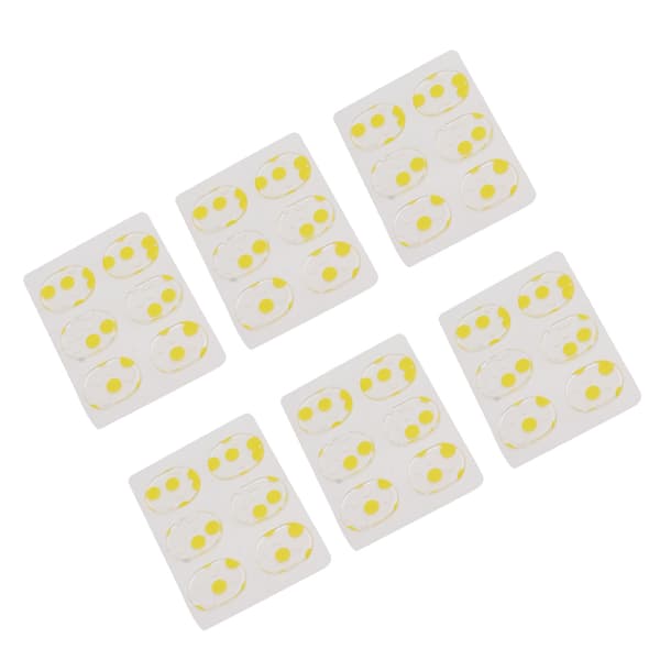 36PCS Silikonmjuka Dynor för Trumtonkontroll, Cymbaler, Gul, Vit