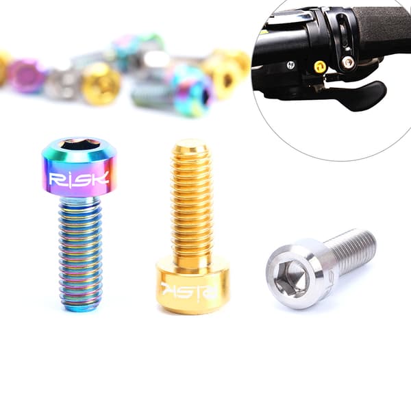 2 STK Titanskruer M5×14mm for Sykkel Tommelskifter MTB Tilbehør