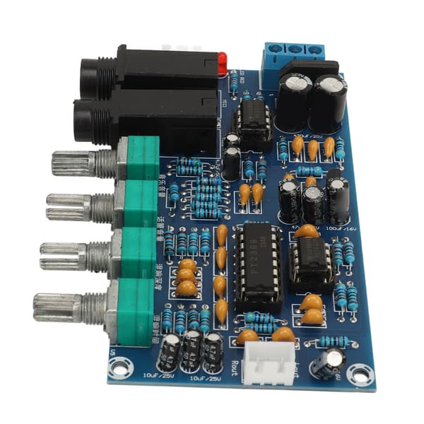 Mikrofonklangbrett med PT2399-brikke, klangmodul PCB, 12V AC dobbel