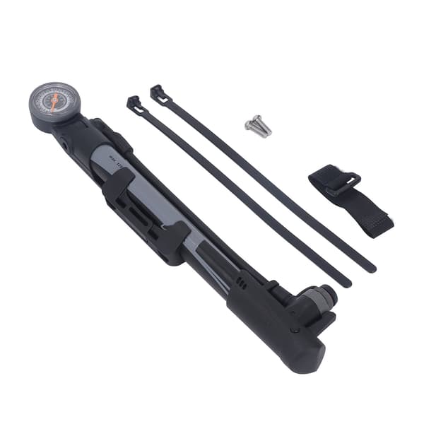 Bærbar Mini Cykelluftpumpe med Manometer, Højtryk 120 PSI, Aluminiumslegering