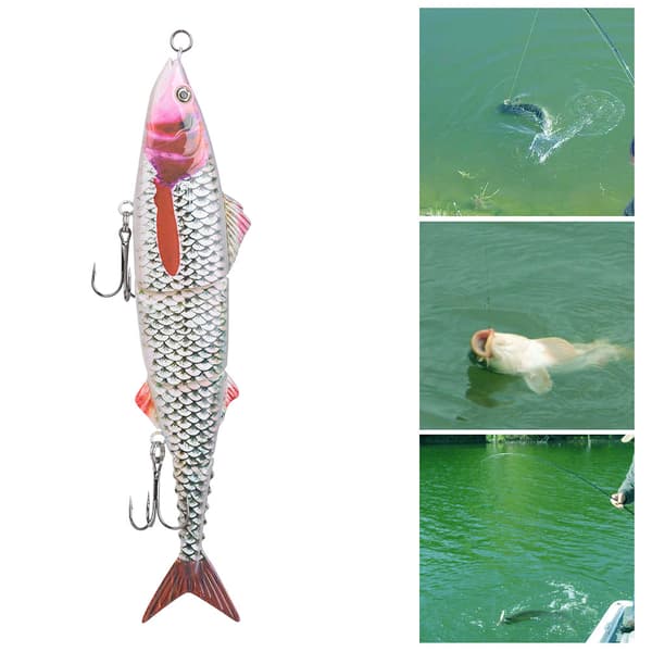 Fiskedrag med trekrok, 20 cm, flera segment, för havsfiske.