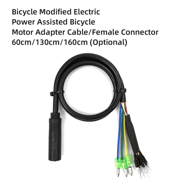 Motoradapterkabel til konvertering af en cykel til elcykel med 6-bens Hall-sensor og 3-bens faseforbindelse