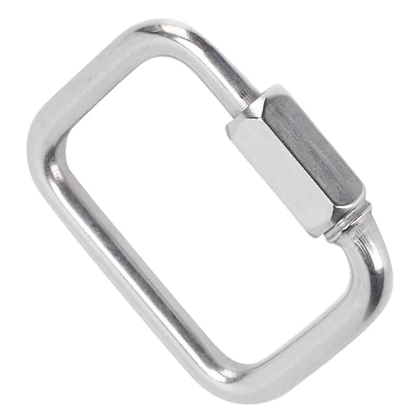 Kædeled i rustfrit stål 4-hjørnet multifunktionel forbindelse til camping, fiskeri og hængekøjer (8 mm)