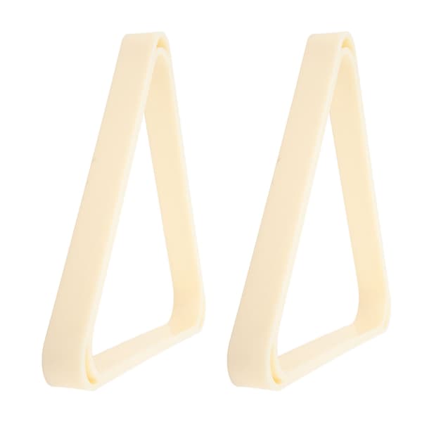 2 stk. trekantet billard snooker kugleholder til 5,25 cm kugleramme, hvid ABS
