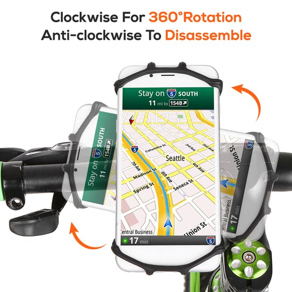 Multifunktionel Universal Cykelholder til 4,5-6,5 Tommer Telefoner og Garmin Computere