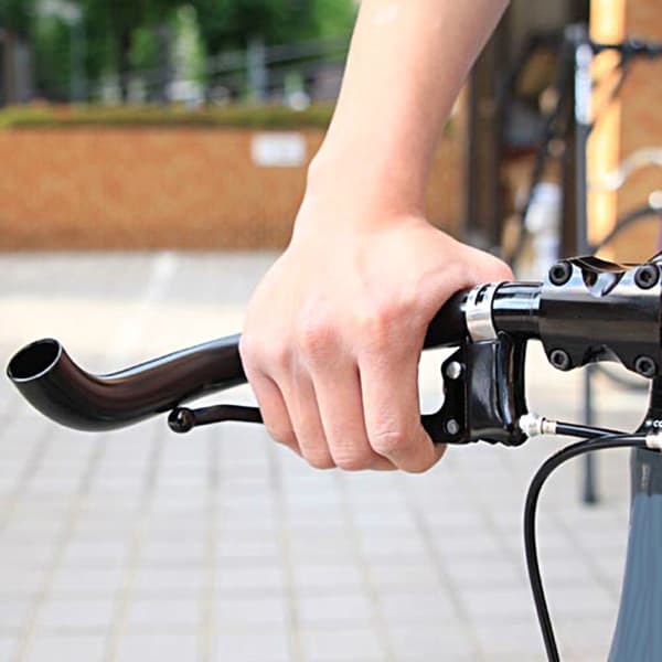 Cykelbremsegreb, Guidonnet rustfrit stål til buede styr 22-24 mm, 1 par