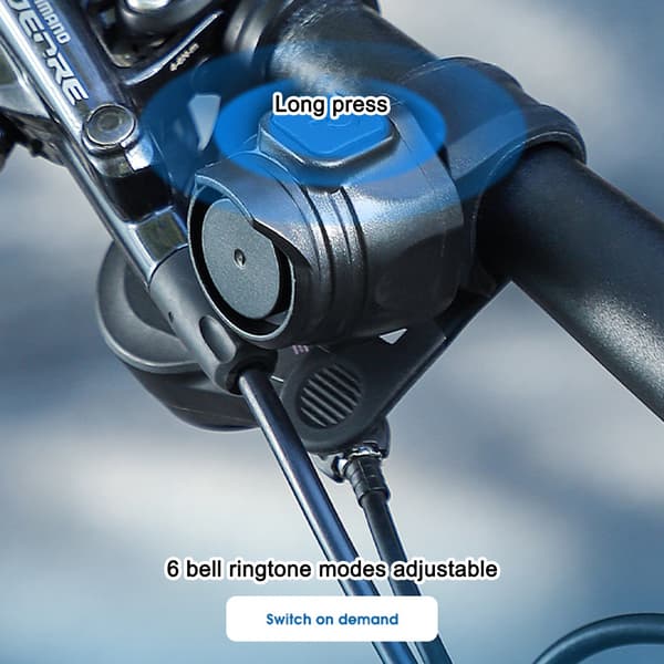 Elektrisk cykelklocka 80dB Högt larm USB Uppladdningsbart cykelsäkerhetstillbehör