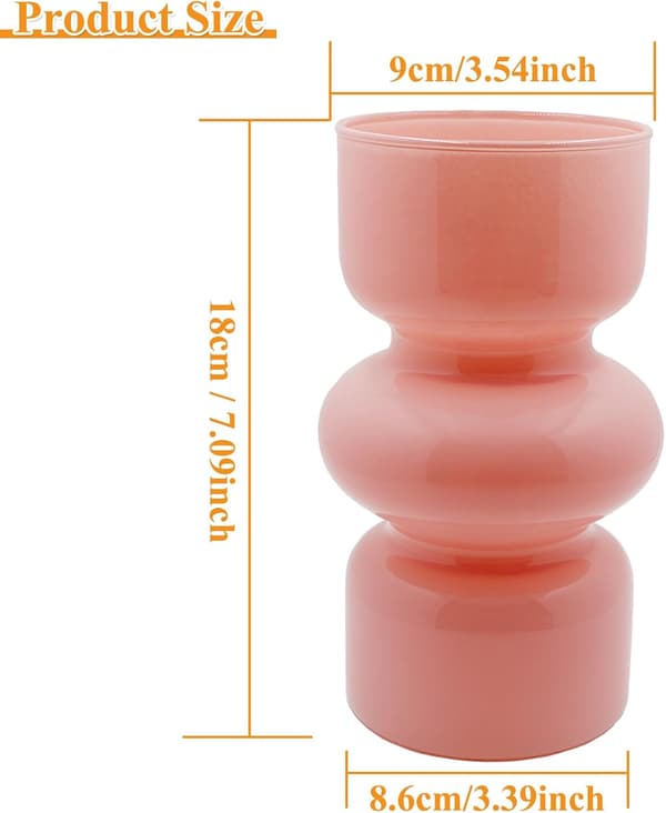 Modern geometrisk glasvas - Hydroponisk, dekorativ för blommor - Hem, kontor, bröllop - Rosa