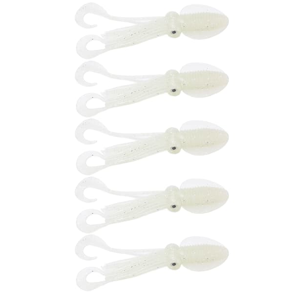 5 mjuka, lysande bläckfiskdrag för havsfiske, 12 cm, silikon trollingfiskedrag