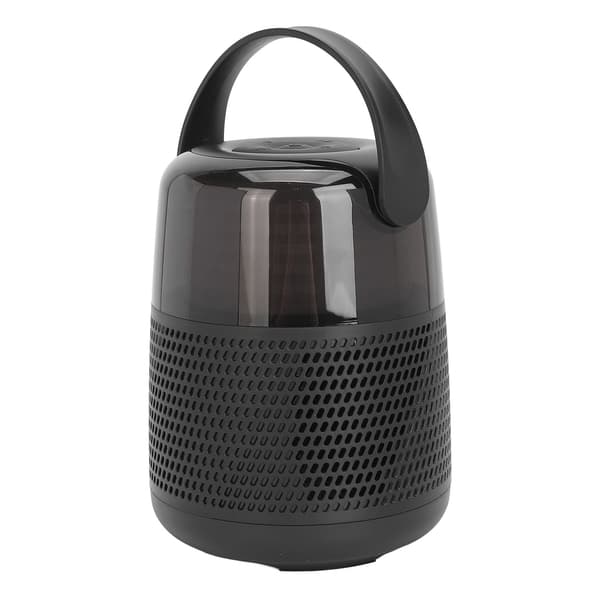 Mini Bluetooth 5.0 -karaokelaite langattomalla mikrofonilla, LED-valoilla, 3D-tilaäänellä, musta