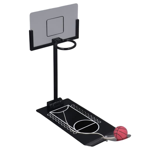 Bordbasketballspil i aluminiumslegering med kraftig skridsikker base, foldbart legetøj til børn