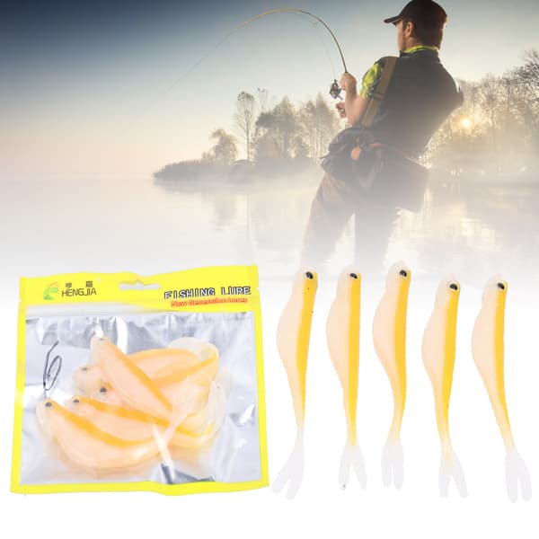 2 sæt bløde silikone-simulerede tofarvede agn 12 cm 72 g fisketilbehør #6