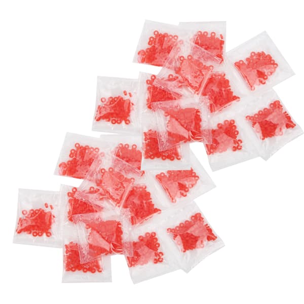 100 elastiska betespåsar, gummi, 4x2mm, terminal tackel, hållbart fisketackel