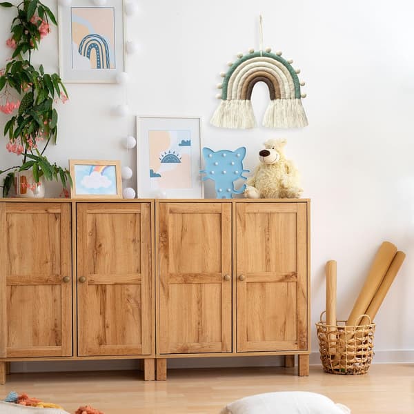 Vävd regnbågsmönstrad väggbonad för barnrum, festdekoration, nordisk stil, makramé väggdekor