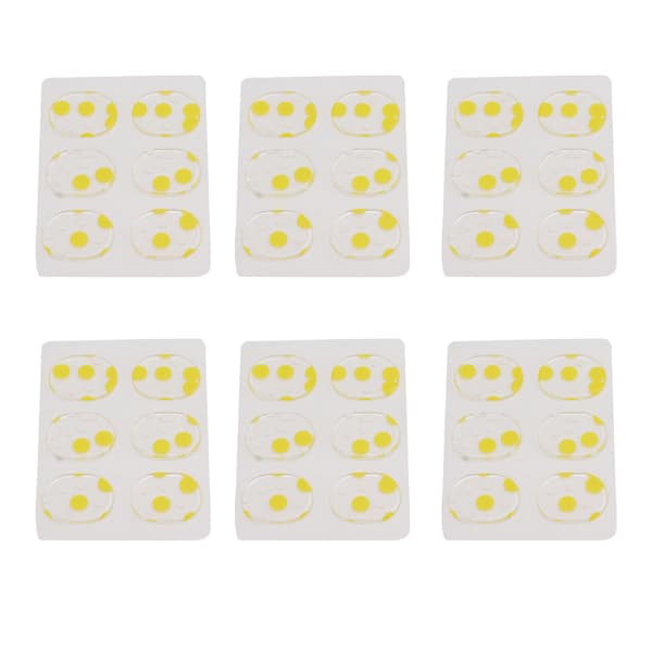 36PCS Silikonmjuka Dynor för Trumtonkontroll, Cymbaler, Gul, Vit