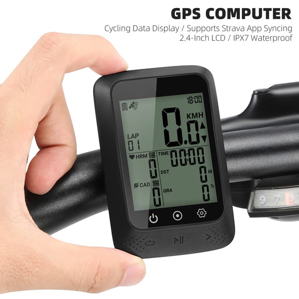 IPX7 GPS Cykelcomputer med Automatisk Baggrundsbelysning og Trådløs App-kontrol