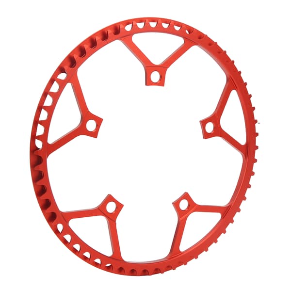 Fällbar cykelkedja 56T 130BCD lätt aluminiumlegering med säkerhetsskyddsplatta - röd