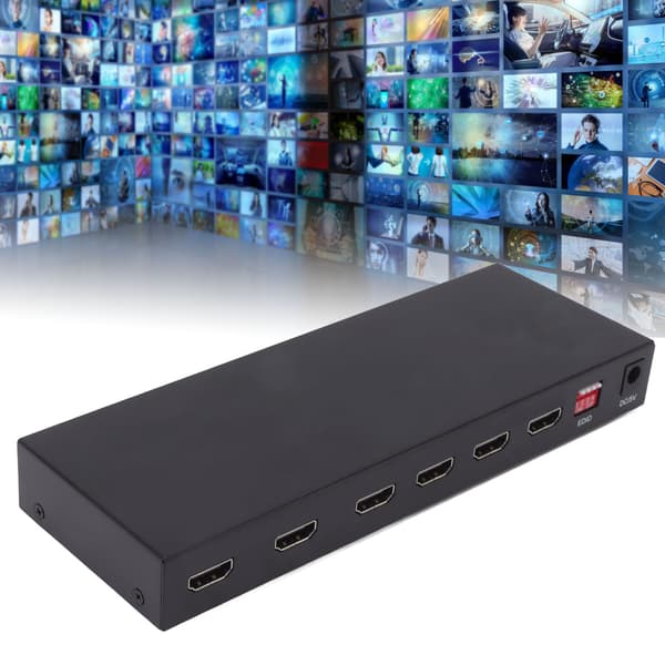 4x2 Aluminium Matrix Output Splitter 4 in 2 ut Switcher Stöder 4K 60Hz för hemmabio EU