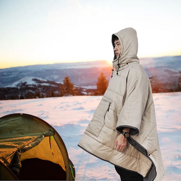 Varm Vintersovepose, Bærbar Kappe-stil, for Utendørs Camping