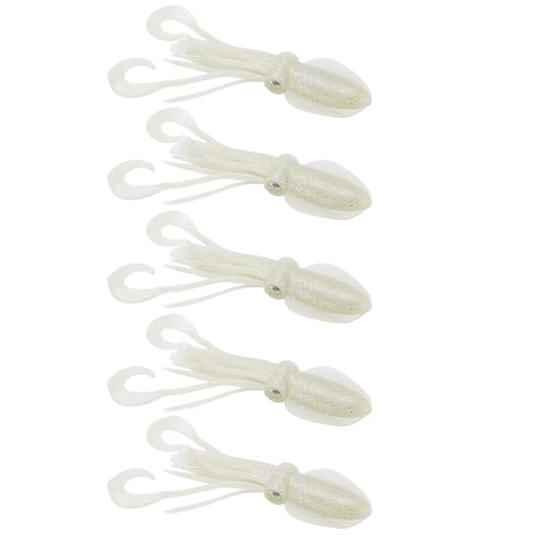 5 stk. myk lysende blekksprutsluk for saltvannsfiske - Trolling 18 cm