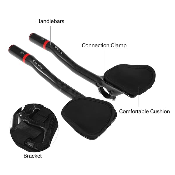 Aero TT Kolfiberstyre 31,8 mm Aerobar Tri Bar för Triathloncykel