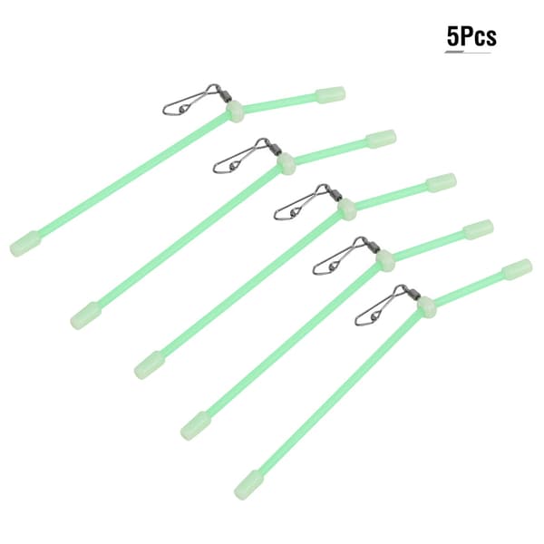 5 st hållbara små PVC-rörformade balanskopplingar för fiske, 12 cm, fluorescerande effektstil