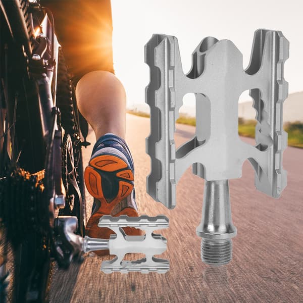 1 par cykelpedaler med ultralette aluminiumslegeringslejer til foldecykler, sølv