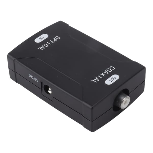 Koaksial til Optisk Digital Lydkonverter SPDIF Tovejs Repeater Adapter Kompakt